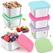 Ibenzoa® Set de 6 boîtes à collation pratiques et étanches pour sauces et plus, 180 ml, couvercle en inox et silicone