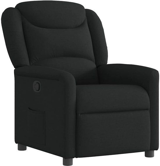 VidaXL Fauteuil verstelbaar stof zwart