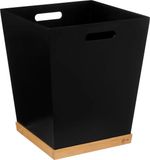 5Five Prullenbak/vuilnisbak - 23 liter - Bamboe - Zwart
