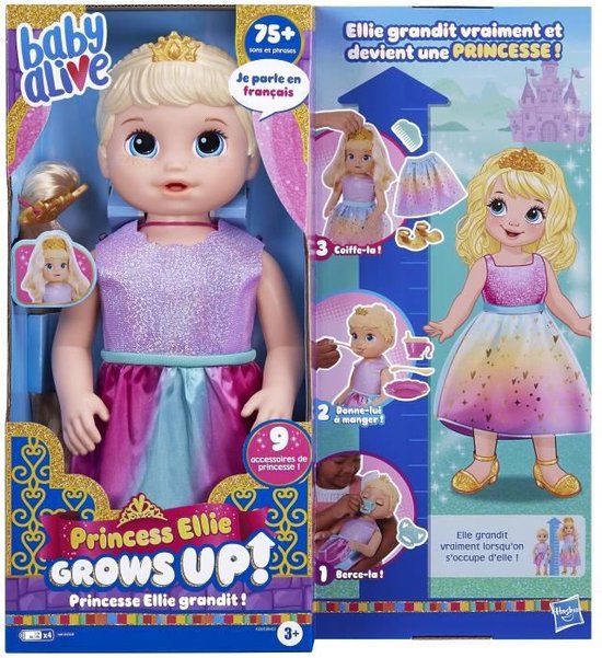 Hasbro Gaming Hasbro Baby Alive Prinses Ellie Groeit Op Pluche
