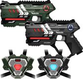 Light Battle Connect Laserguns + 2 Connect Vesten - Lasergame set voor 2 spelers met Anti-cheat beveiliging tegen valsspelen!