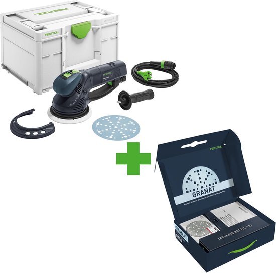 Festool RO150 FEQ GR-Set P Excenterschuurmachine + Schuurpapierset in Systainer - 578181