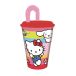 STOR Gobelet pour enfant avec couvercle et paille Hello Kitty 430ml
