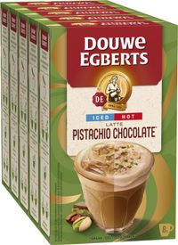 Douwe Egberts Iced/ Hot Pistachio Chocolate Oploskoffie - 5 x 8 oplossticks