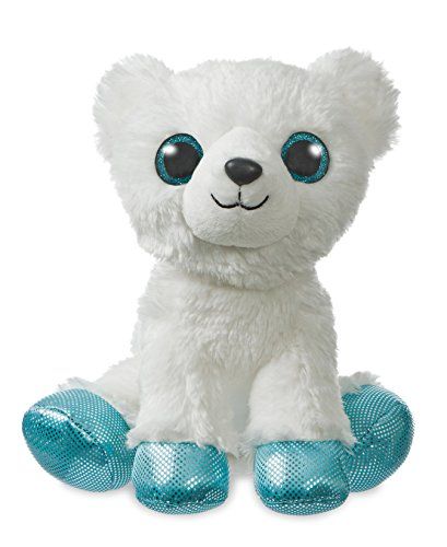 Aurora Sparkle Tales Igloo Polar Bear Pluche - Wit - 12 inch