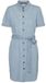 Vero Moda Silvia Robe Manches Courtes Denim Clair S Femme