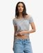Superdry Femme Haut Bardot Épaules Dénudées Coupe Ajustée Bleu Marine Taille : 36