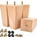 Set de 4 pieds de meuble en bois pour remplacement