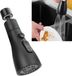 Extension for kitchen faucet - Swivel sprayer with three functions - Replacement sprayer head for kitchen faucet - Mechanical arm faucet connection - 5*5*14.5 cm - For cleaning the kitchen sink - Black