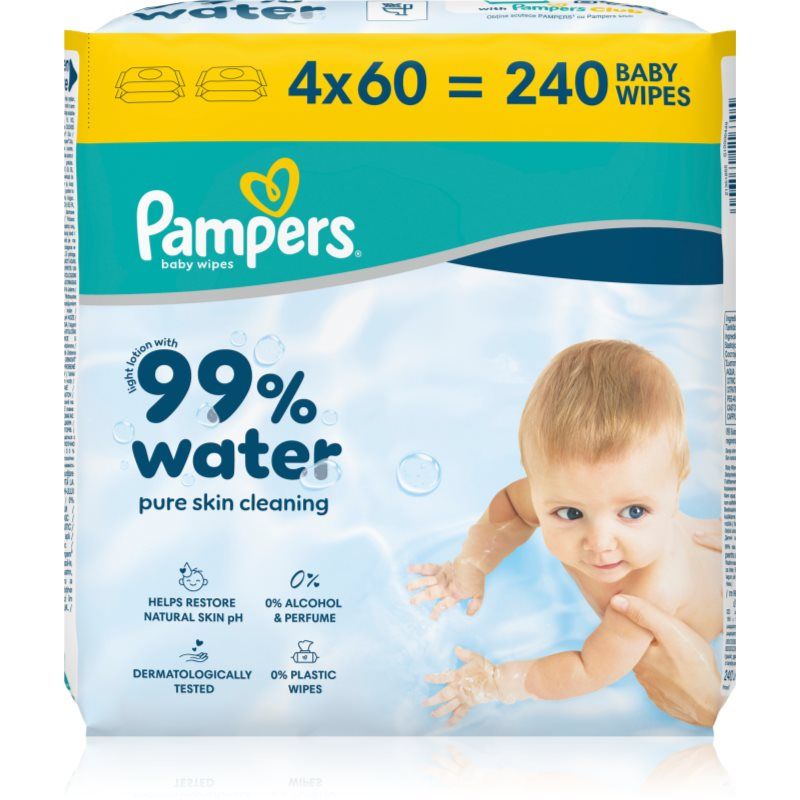 Pampers 99% Water (4 x 60 Pcs.)