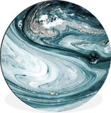 Merkloos / Sans marque WallCircle - Aluminum Wall Circle - Blue Geode - 90cm - Indoor/Outdoor