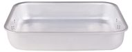 Poêle rectangulaire, 30 cm, aluminium, 5 mm d'épaisseur, avec 2 poignées, couleur argent