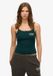Superdry Athletic Essentials camitop met knopen en borduursel - Dames - Vesten - dark pine green - UK8-EU36