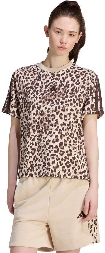 Adidas Sportswear Seasonal Essentials T-Shirt Met Dierenprint - Dames - Veelkleurig