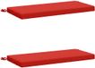 vidaXL - Coussin de banc - SOEST - 2 pièces - 100% Polyester - Rouge - 80 x 40 x 5 cm