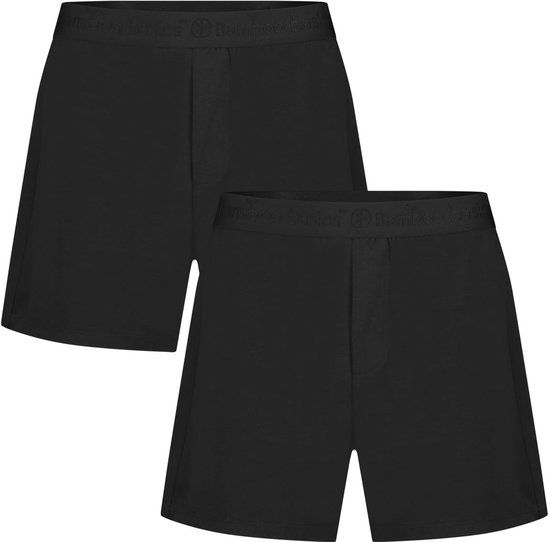 Bamboo Basics 2-pak wijde heren boxershorts Kay - Zwart - S