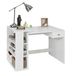 SoBuy FWT35-W Bureau - Witte Werktafel met Lade & Legplanken