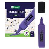 D.RECT 1128 markeerstift met schuine punt 12 Stuk paars