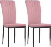 vidaXL Fauteuils 2 pièces velours rose