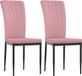 vidaXL Fauteuils 2 pièces velours rose