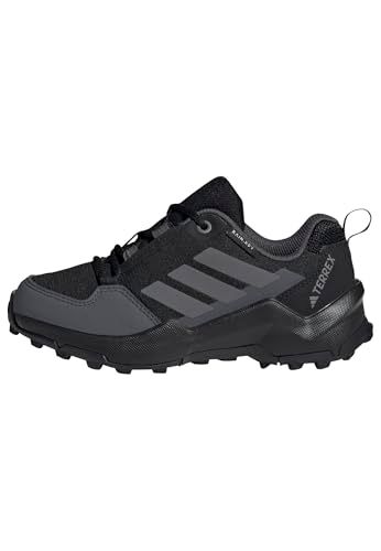 adidas Terrex Ax4R Rain.Rdy Hiking Kids Shoes, Core Black/Grey Four/Grey Six, 35 EU