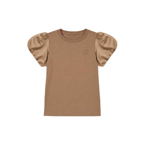 NIK&NIK T-shirt met borduursels - bruin