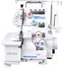 VEVOR Overlock Naaimachine, 1250 Steken Per Minuut, 3- en 4-Draads Naaien, Wit