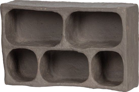 WOOOD Clay Wandkastje - Papier Mache - Grijs - 70x45x23