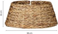 Mica Decorations Kerstboomrok H26 x D58 cm - Kerstboommand - Bruin - Gevlochten Zeegras