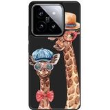 Xiaomi 14 Funny Funny girafe Verstevigd hoesje met sublimatie bedrukking