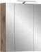 Xonox Spiegelkast Ice - Mat Zwart & Nox Oak - 60x70x18 Cm