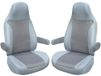 Bremer Sitzbezüge Camper Stoelhoezen & Beschermhoezen voor Fiat Ducato Citroen Jumper Peugeot Boxer | Op Maat Gemaakte Voorstoelhoezen | Halfintegraal, Buscamper & Alkoof | Bestuurder & Passagier | Grijs | Polyester