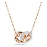Swarovski Ketting rose-goud / transparant
