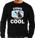 Bellatio Decorations Dieren koeien sweater zwart heren - cows are serious cool trui - cadeau sweater koe/ koeien liefhebber XL