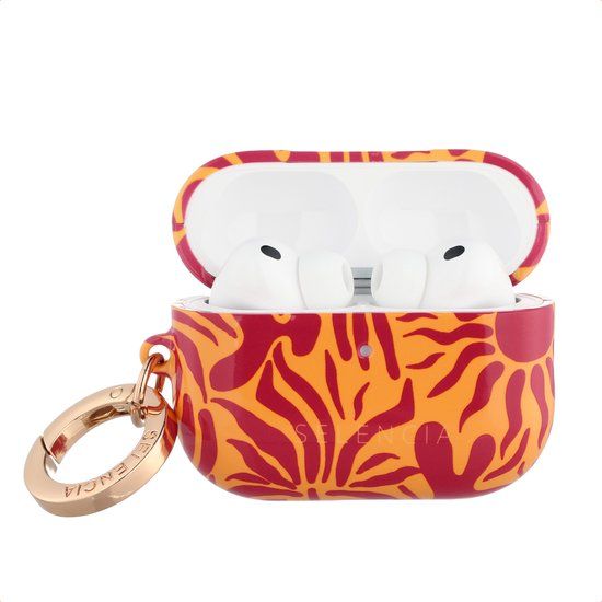 Selencia Case - Hoesje geschikt voor AirPods Pro 3 - Tropical Vibes Apricot