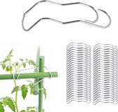 Relaxdays Bamboe klemmen - 100 stuks - Ø 16 mm - Staal - Zilver