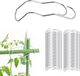 Relaxdays Bamboe klemmen - 100 stuks - Ø 16 mm - Staal - Zilver