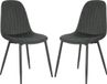 Zaltino Chaise de jardin Gris foncé Métal/Tissu 44x82x43cm