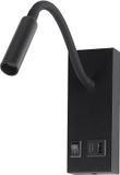 V-TAC VT-88064 LED-nachtlampje pour chevet - Noir - 3 W - 120 lumen - 3000 K