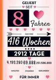 Notizbuch Bookmundo Notizbuch für Mädchen 8 Jahre-Geburtstagsgeschenk für 8 jährige Mädchen