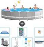 Intex Rond Prism Frame Zwembad - 549 x 122 cm - Grijs