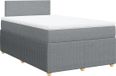 vidaXL Boxspring met matras stof lichtgrijs 120x190 cm