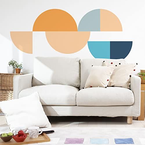 Vliesbehang - Voorgelijmd - Reuzenmuurschilderingen - Stevige Cirkels - 90 x 90 cm