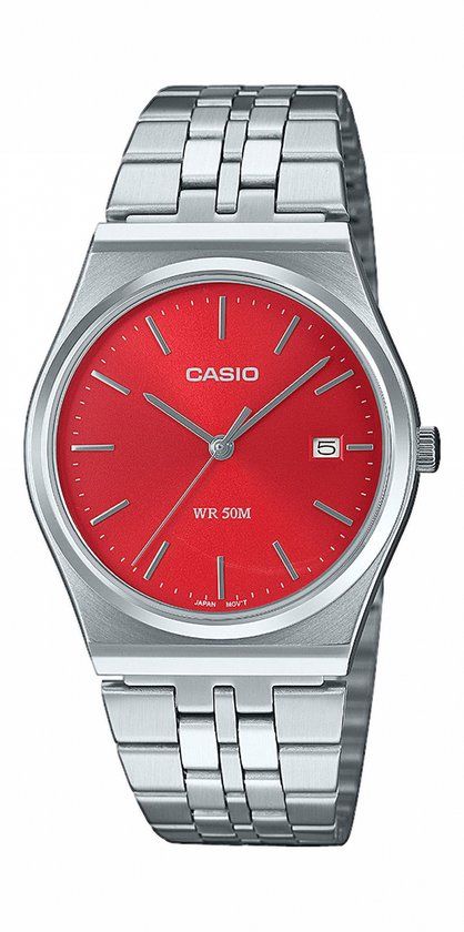 Casio MTP-B145D-4A2VEF Timeless Collection Heren Horloge - Rood - 35mm