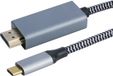 Grundig USB-C naar HDMI Kabel 2 Meter - 4K HDMI Kabel - Zwart