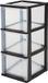 IRIS Organizer Chest ladesysteem A4 - 3 diepe lades - 3 x 13L - Kunststof - Zwart/Transparant