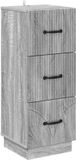 vidaXL Ladekast 33 x 34,5 x 87 cm Bewerkt hout Grijs sonoma