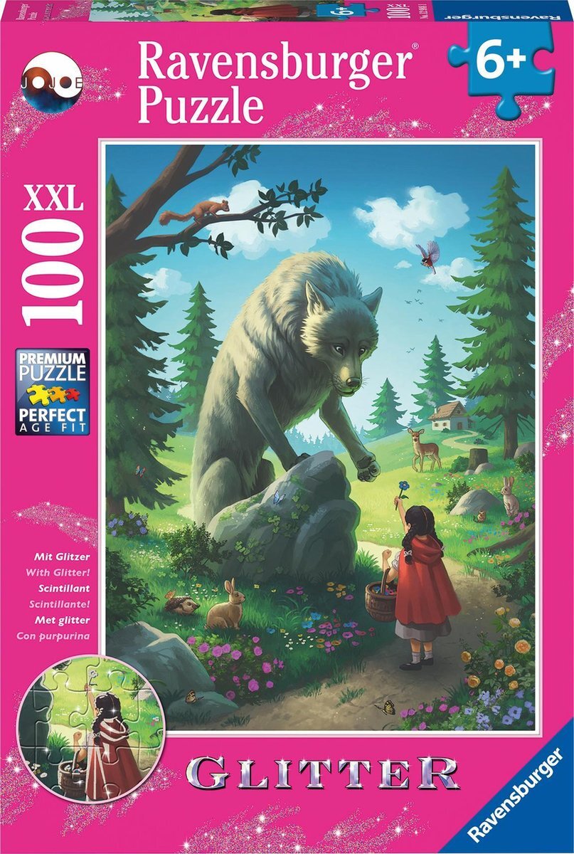 Ravensburger puzzel Roodkapje en de wolf - legpuzzel - 100 stukjes