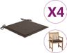 vidaXL Tuinstoelkussens 4 st 50x50x3 cm Oxford stof Taupe