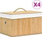 vidaXL Opbergboxen 4 stuks bamboe